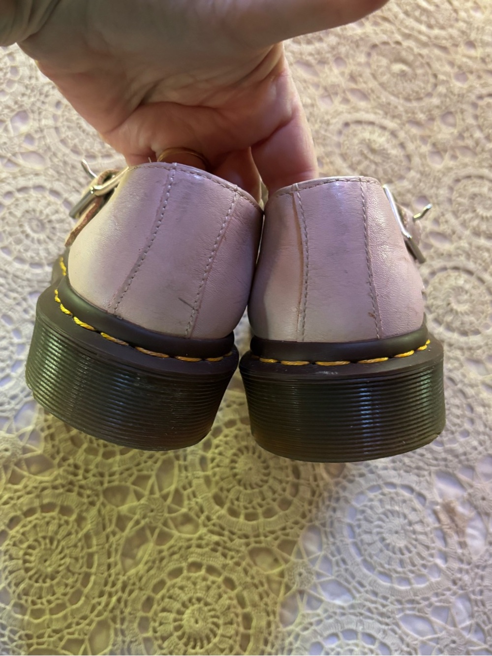 Dr. Martens Polley Light Pink Smooth Mary Jane Oxford Shoe Sz US 6/EU 37 - Picture 6 of 14